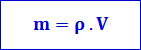 Rumus massa benda diketahui massa jenis dan volume