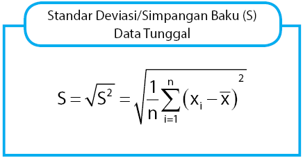 rumus simpangan baku data tunggal