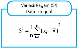 rumus variasi data tunggal