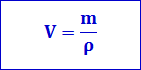 Rumus volume diketahui massa dan massa jenis